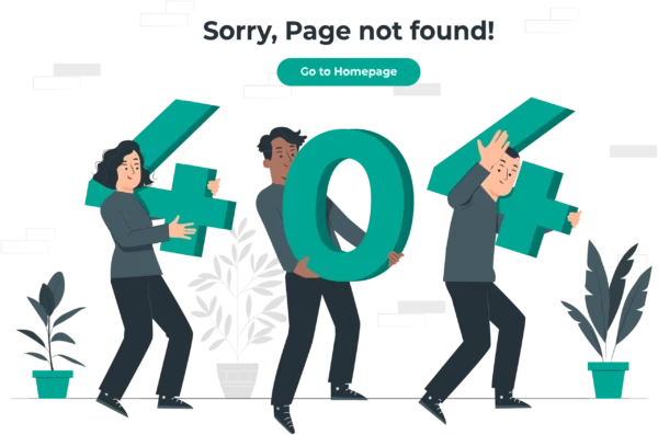 404 pagina illustratie